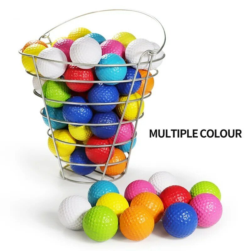Pgm bola de golfe elástica macia para áreas internas, bola de golfe amarela, poliuretano, treinamento, prática de espuma elástica, esponja de golfe, auxiliares, cápsulas de borracha