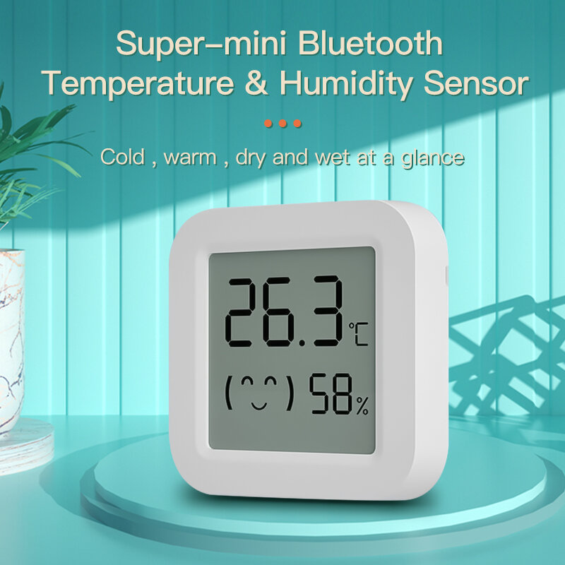 ميزان حرارة بجهاز تحكم عن بعد للمنزل أليكسا ، مستشعر درجة الحرارة ، مقياس رطوبة بشاشة LCD ، مريح 3 فولت ، 1-10