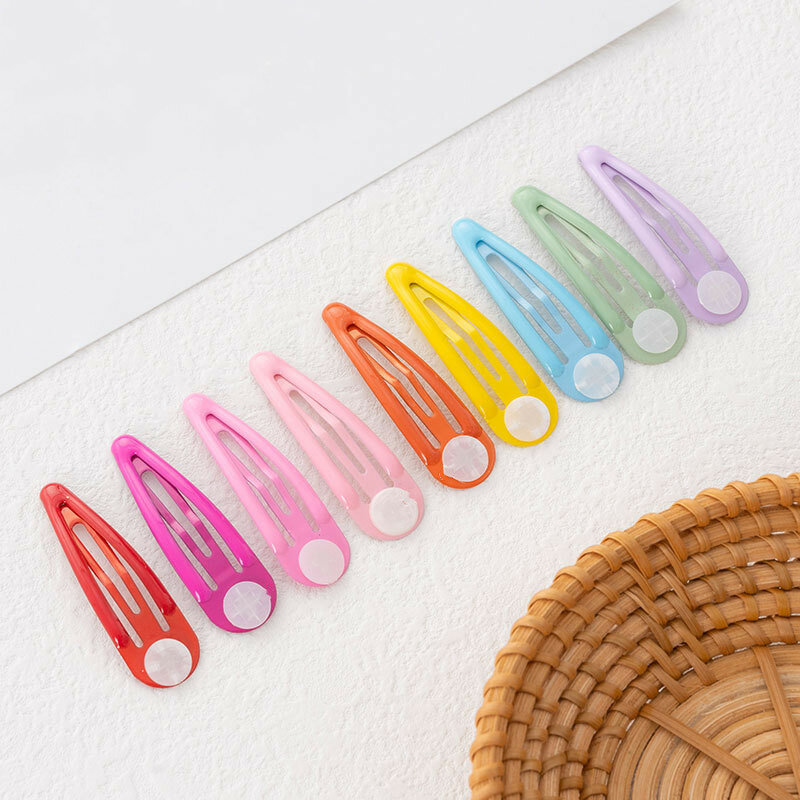 10/20pcs Candy Dripping Hairclip BB Clip Colorful Hair Clip Settings Diy Girls Hairpins Accessories For Jewelry Findings
