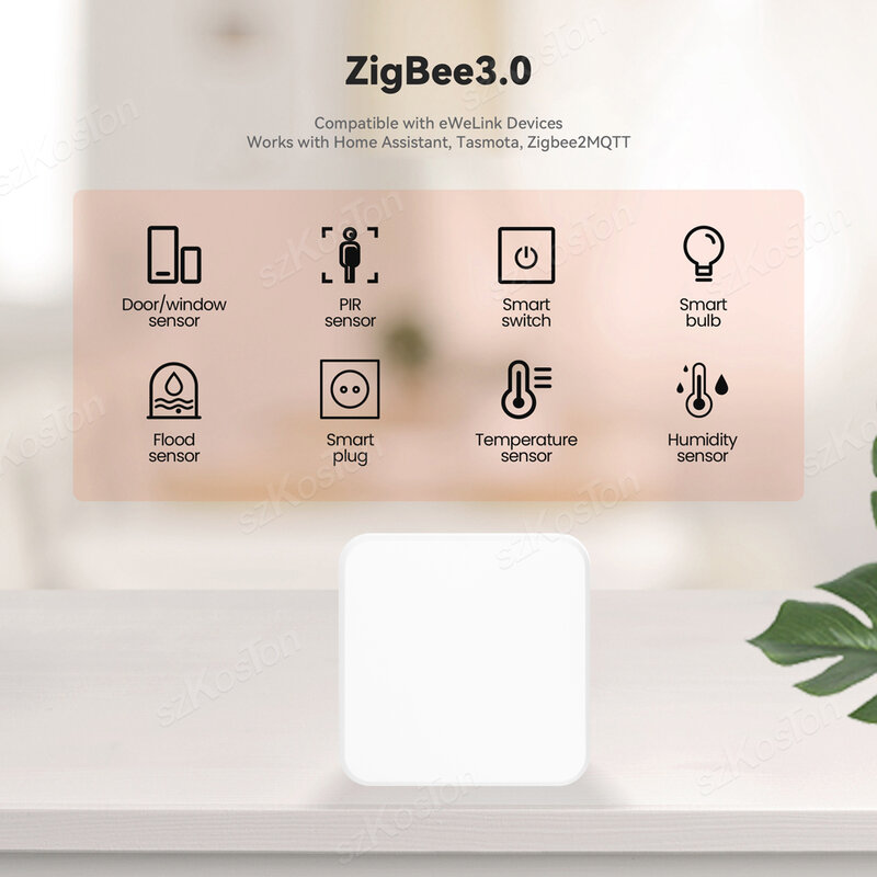 Проводной шлюз Smart Zigbee 3,0, хаб RJ45, Ethernet мост для управления через приложение eWeLink, устройства ZigBee2MQTT, работают с Alexa Home