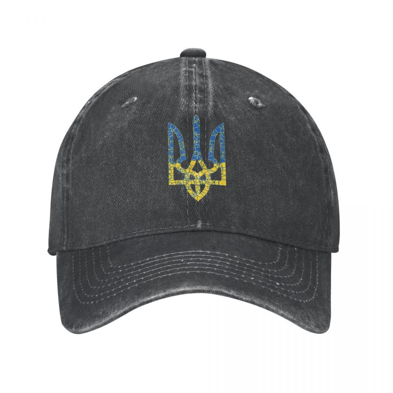 Бейсболка унисекс с украинским флагом, Потертая джинсовая кепка, винтажная уличная летняя регулируемая бейсболка
