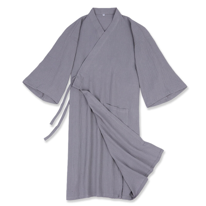 Letnia bawełniana szata długa Kimono męska koszula nocna bielizna nocna Yukata wygodna szlafrok koszula nocna domowa japońska tradycyjna piżama