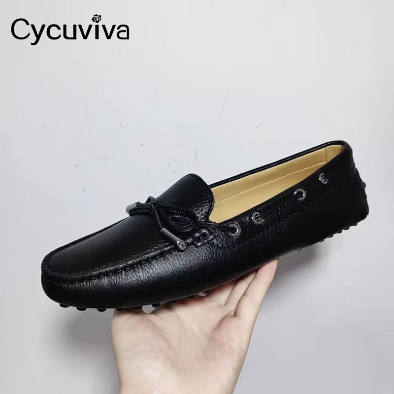 White Leather Flat Loafers Shoes Women Slip on Dress Vacation Shoes Causal Comfort Runway Flats Formal Business Walk Shoes Women