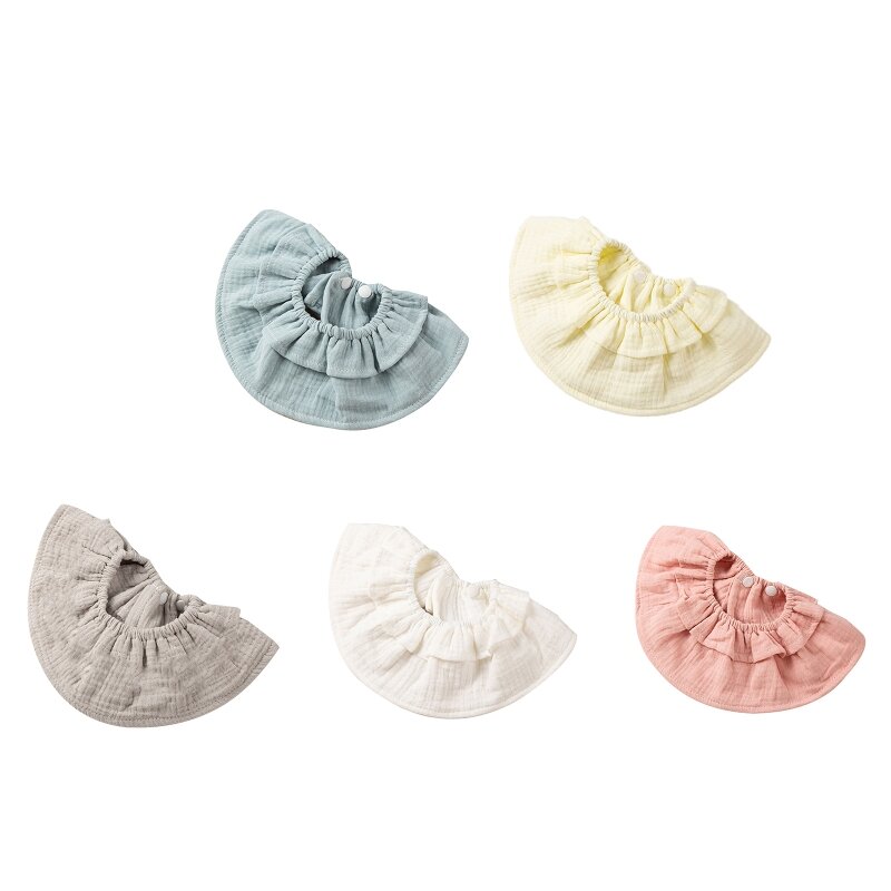 Alimentazione del bambino Bavaglino Bavaglino Saliva Asciugamano Morbido Crepe Rotazione di 360 Gradi Burp Panno Collare Sciarpa