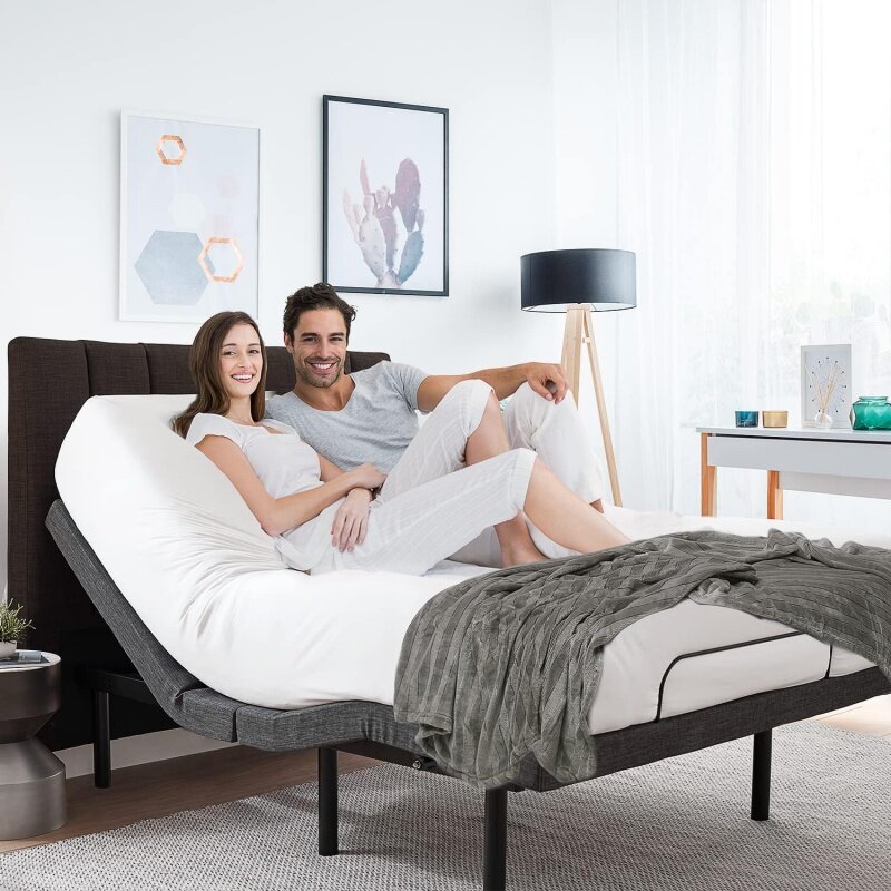 โครงเตียงแบบปรับได้ของ Nestl นวดปรับได้พร้อมรีโมทไร้สายหัวฐานและเท้ารวดเร็ว