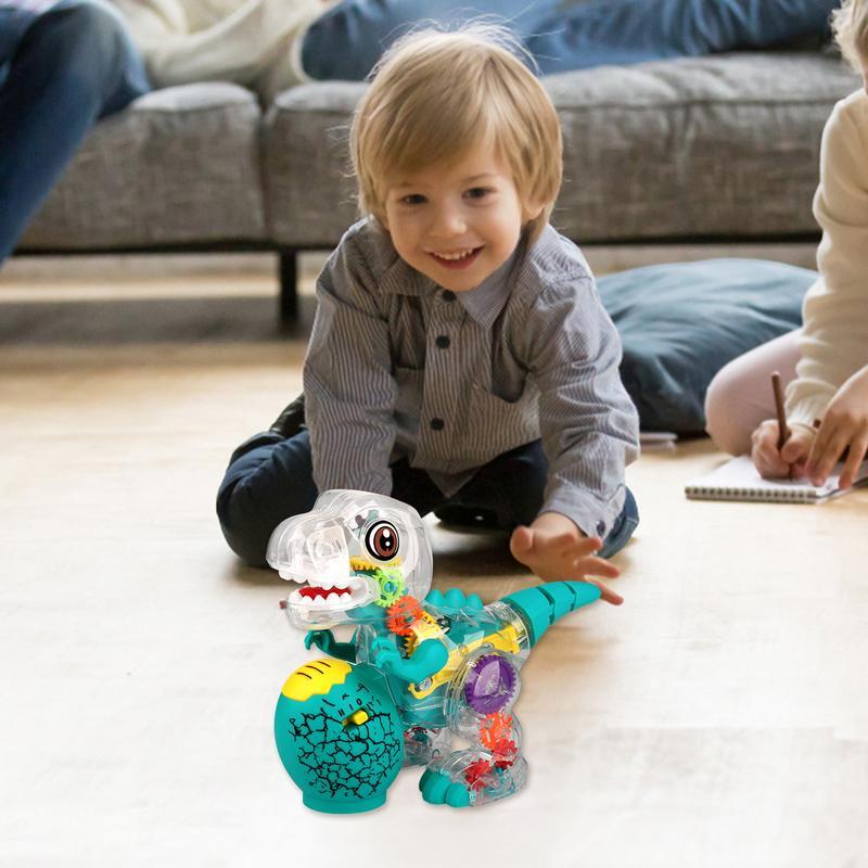 Elektroniczny dinozaur zabawki dinozaura dla dzieci prowadził lekki jurajski welociraptor dinozaur zabawki z lekkimi dinozaur zabawki ze światłem