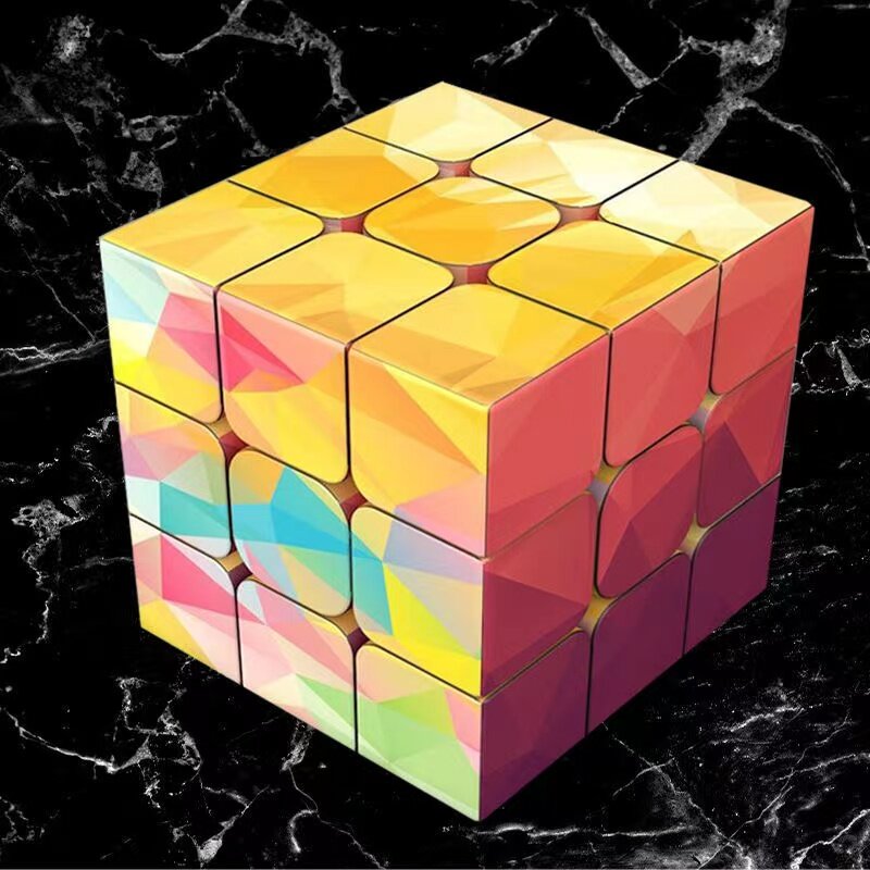 Cubos mágicos clásicos de colores, Cubo mágico sin pegatinas, cambio de Color, rompecabezas, juguetes educativos para niños, 3x3x3