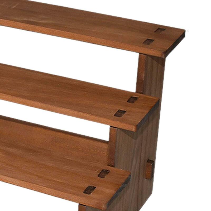 Wooden Display Riser Shelf 4 Tiers Dessert Organizer for Baking Supplies