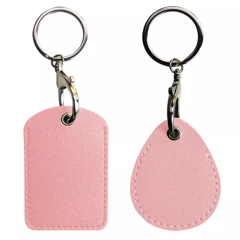 Protective Case Leather Keychain Door Lock Key Ring Access Card Bag Induction Waterproof ID Card Case Key Tag
