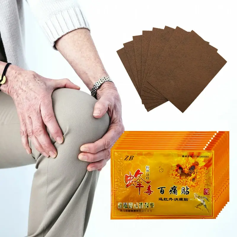 Chinese Bee Pain Relief Medical Patch, compressa fria de gesso, corpo, costas, artrite, pescoço, músculo, ombro, terapia adesivos, 120pcs