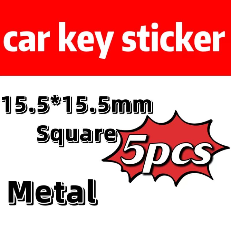 5 Stks/partij 15.5X15.5Mm Vierkante Ovale Sticker Remote Auto Key Embleem Logo Vervanging Voor Peugeot Voor Citroen Remote Key