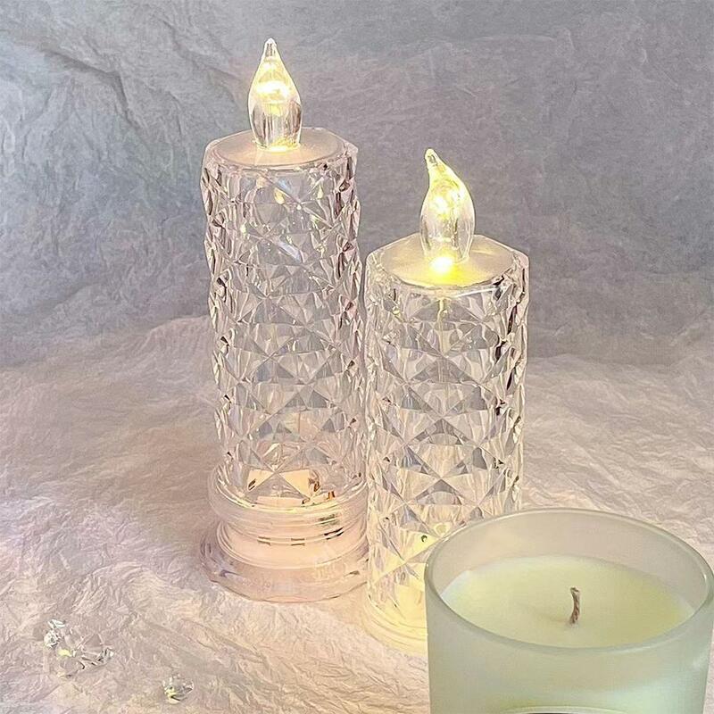 Simulazione lume di candela creativo dormitorio camera da letto comodino luce notturna decorazione romantica lampada da tavolo regalo