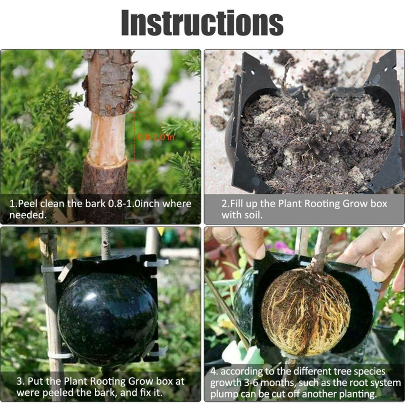 Bola de enraizado de árboles para macetas de vivero de injerto, Caja de cultivo de propagación de alta presión, macetas para plántulas, accesorios de jardinería, 12cm