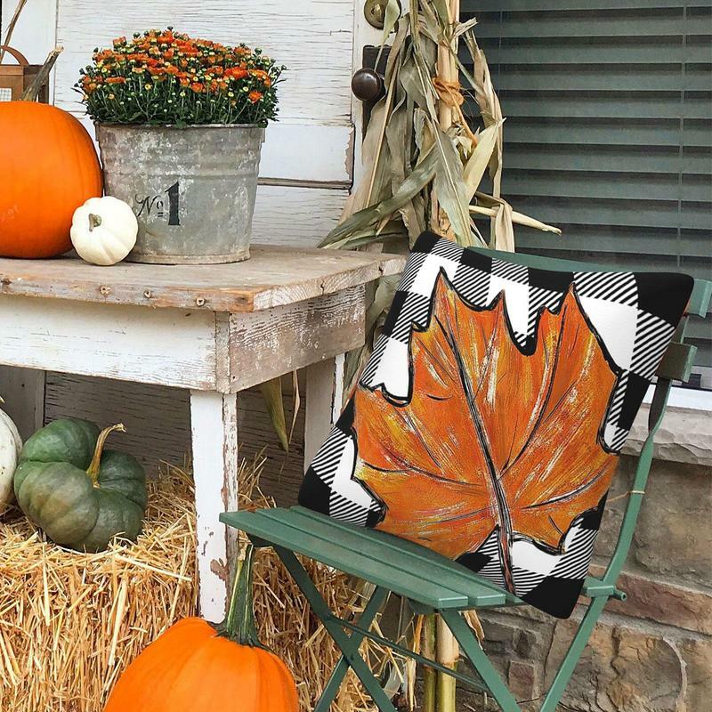 Fall Pillow Covers Thanksgiving Pillow Cases Soft And Reusable Throw Pillowcases Pumpkin Autumn Cushion Cover For Thanksgiving