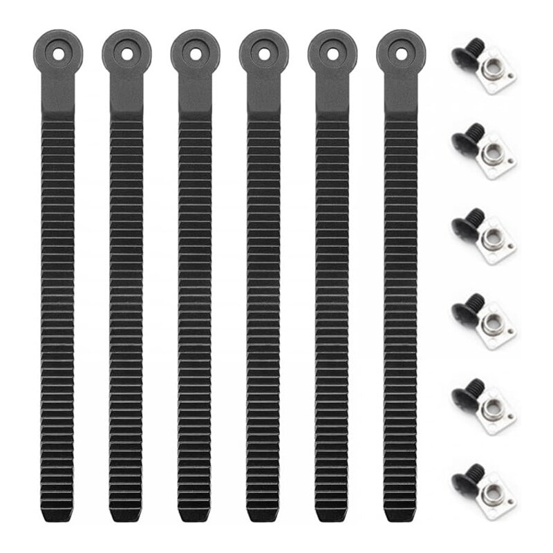 6PCS Snowboard Ankle Ladder Strap Snowboard Ladder Strap Binding Replacement With Screws