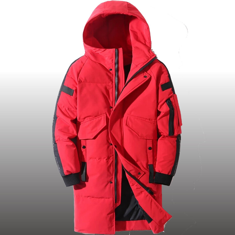 Men's Winter Thick Thermal Cotton Jacket Zipper Multi-pocket Hoodie Male Outdoor Windproof Outwear Coat