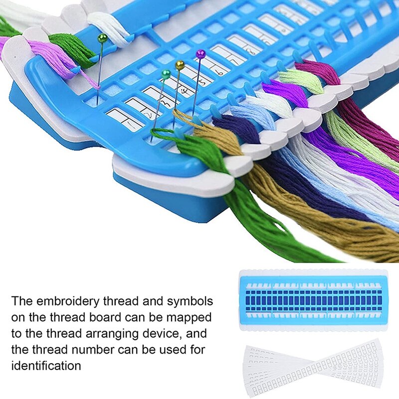 50 Positions Embroidery Floss Organizer, 15P Replaceable Paper Card, Cross Stitch Thread Floss Holder