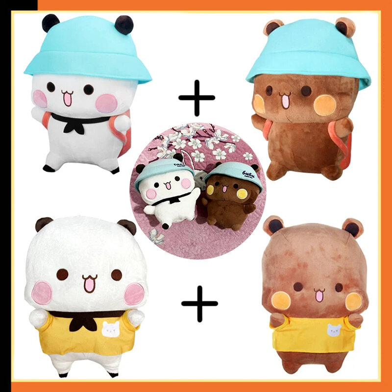 In Stock Bubu And Dudu Panda Plush Cute Cartoon Panda Bear Doll Kawaii Stuffed Soft Pillow Toy Birthday gift