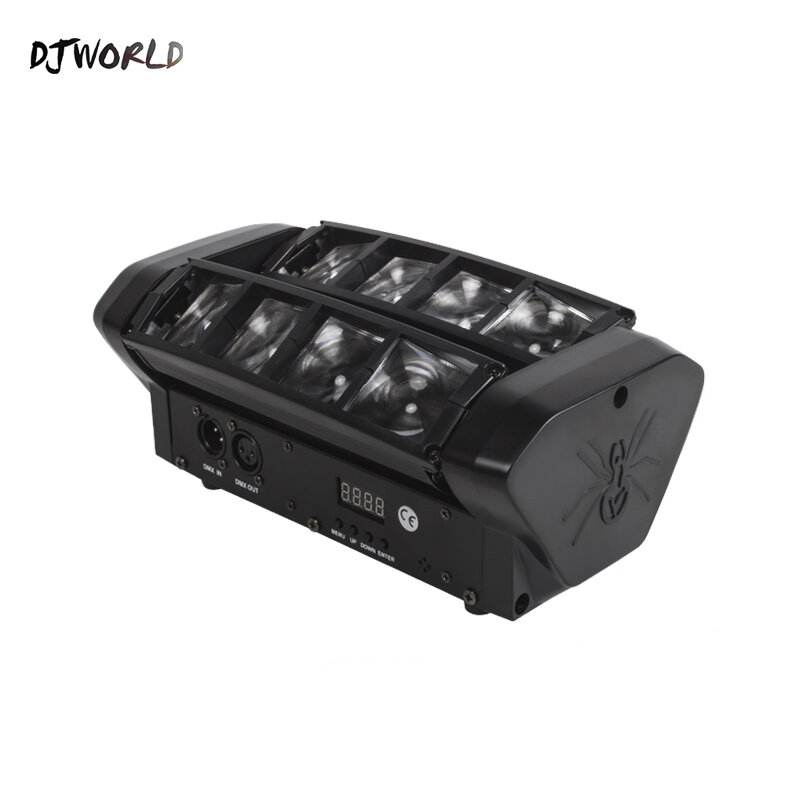 Djworld ไฟ LED 8x6W 4in1 8ตาแมงมุม RGBW ลำแสงขยับหัวบาร์ไนท์คลับคาราโอเกะเวทีเชิงพาณิชย์ DMX DJ ไฟดิสโก้