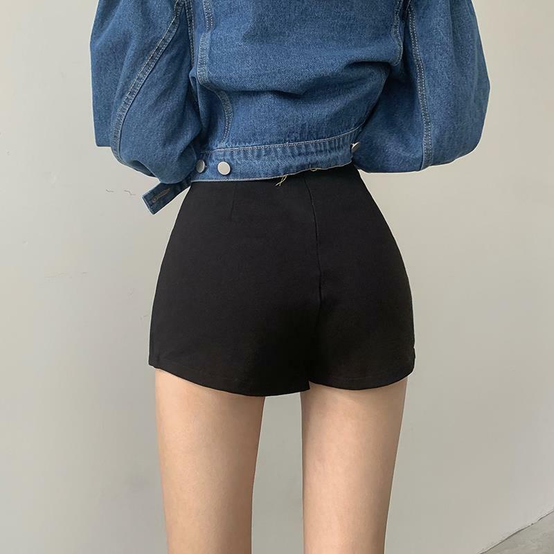 03/Leisure-Jupe short, pantalon trapèze, taille haute fendue, droite, jambes larges, pour femmes