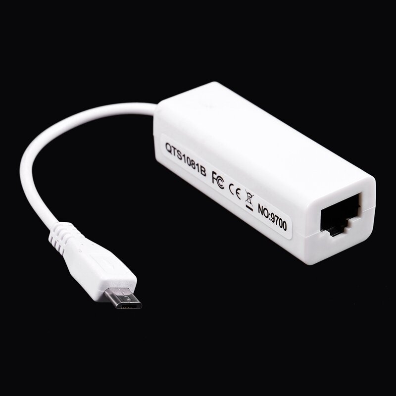 2X Mini USB 5 Pin 10/100 Mbps RJ45 LAN Ethernet Adapter For Tablet PC