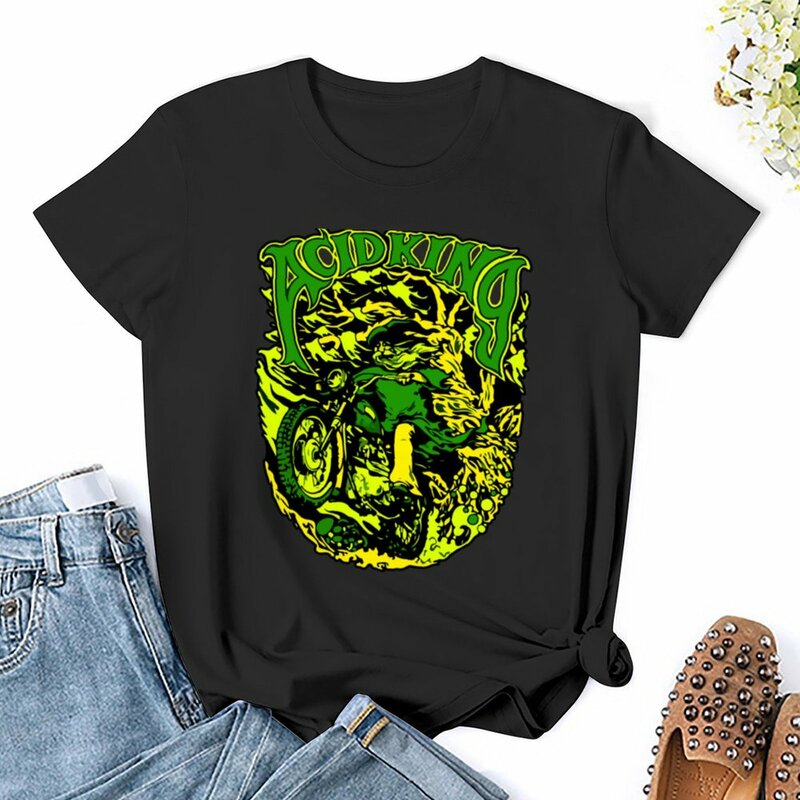 Acid King Artwork T-Shirt Schattige Kleding Schattige Tops T-Shirts Voor Vrouwen