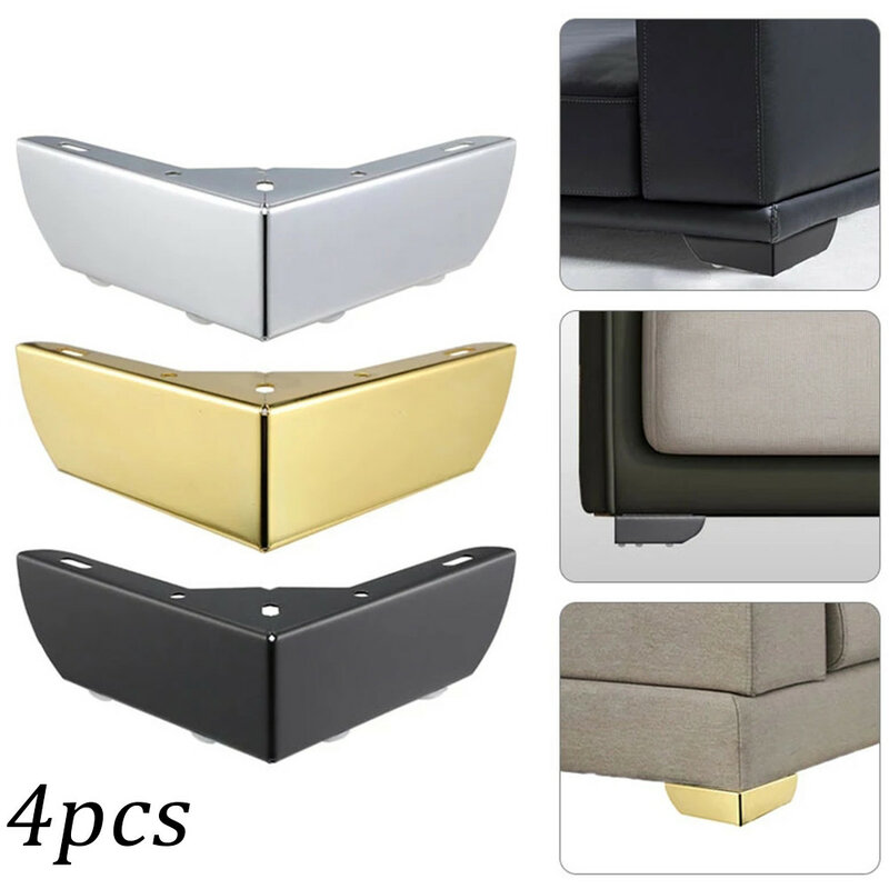 Patas triangulares para muebles, soporte de carga pesada para muebles, gabinete de Metal, 3 puntas, 4 piezas