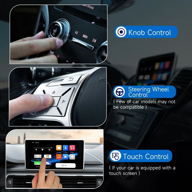HEYINCAR CarPlay Smart Ai Box Plus, Android 11, CarPlay inalámbrico, Android Auto, YouTube, Netflix, adaptador IPTV, Sistema Inteligente para coche