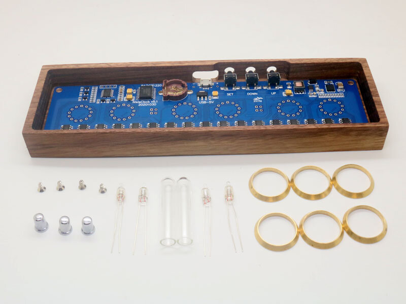 zirrfa 5V Electronic DIY kit in14 nixie Tube digital LED clock  circuit board kit PCBA, No tubes