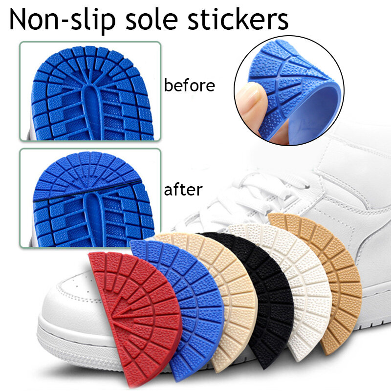 Almohadillas autoadhesivas antideslizantes para reparación de zapatos, protectores de suela de goma resistentes al desgaste, 2 piezas