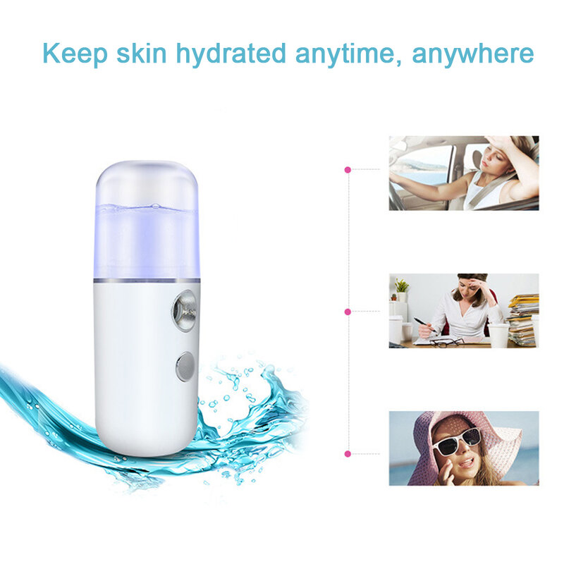 Usb névoa pulverizador facial umidificador recarregável nebulizador rosto vapor hidratante instrumentos de beleza rosto cuidados com a pele ferramentas