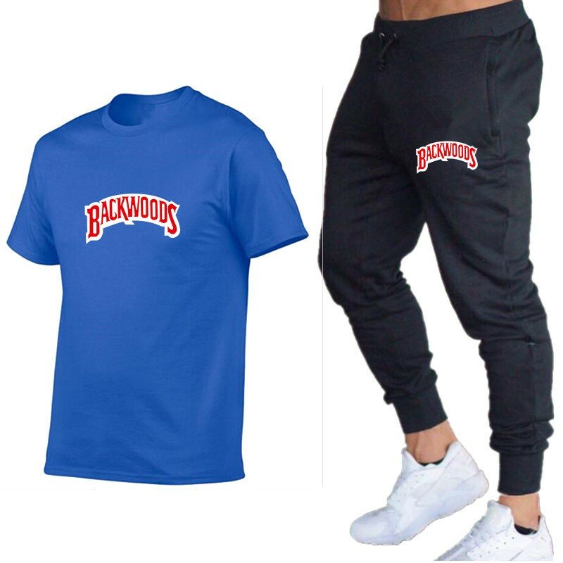 Новинка 2023, спортивная одежда для бега, комплект с коротким рукавом, мужские брюки с коротким рукавом для фитнеса, повседневный комплект из футболки