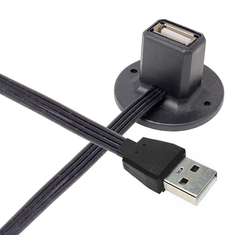 Flat vertical desktop USB base extension cable male to female computer external USB drive hard drive elbow data connection cable