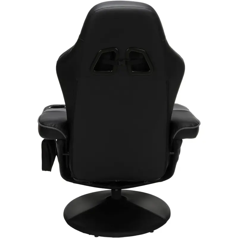 เก้าอี้เล่นเกมเลานจ์คอนโซลเกมอิเล็กทรอนิกส์เลานจ์คอมพิวเตอร์เก้าอี้เลานจ์ปรับได้พร้อมที่วางเท้าสีเทา