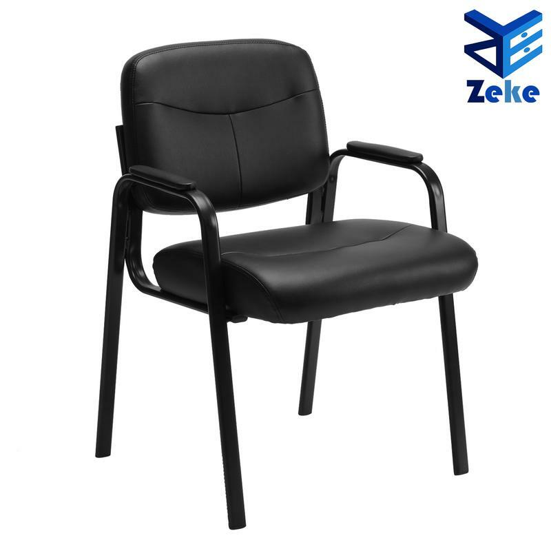 Zeke Town Leather Conference Room Chairs with Padded Arms,eception Chairs,Office Guest Chairs