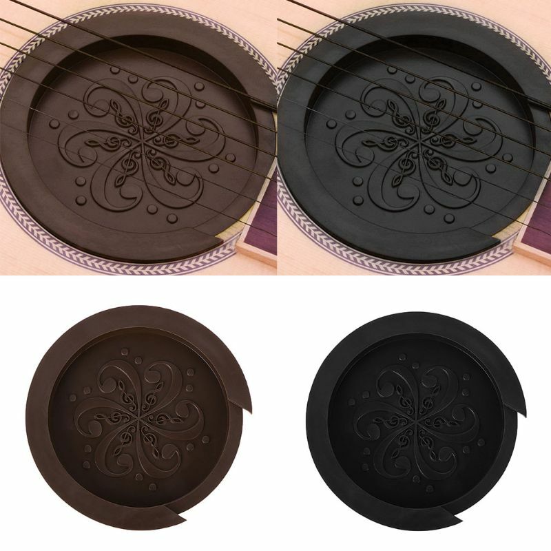 Silicone Acoustic Guitar Soundhole Cover Weak Sound Buffer Plug Guitar Accessory