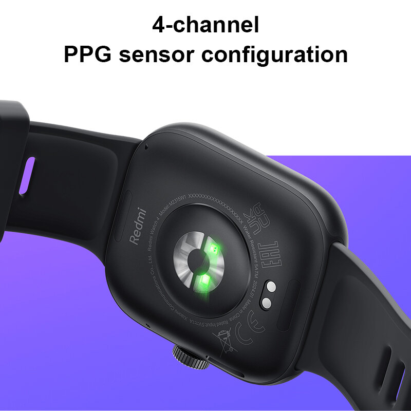 Disponibile versione globale Redmi Watch 4 Smart Watch Ultra Large 1.97 ''AMOLED Display 20 giorni di durata della batteria supporto 5-system GNSS