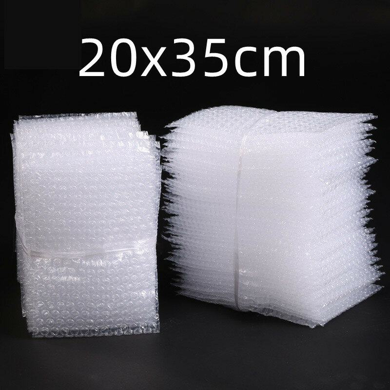 20x35ซม. 50ชิ้นแผ่นบับเบิ้ลขนาดใหญ่สำหรับห่อขนาดเล็กสำหรับทำธุรกิจขนาดย่อมถุงพลาสติกใสขายส่ง