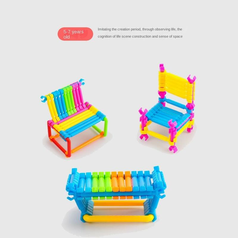 Klocki zabawki do budowania inteligentna plastikowa magia Montessori montowana zabawki z klocków zabawki do budowania kolorowe DIY inteligentne klocki