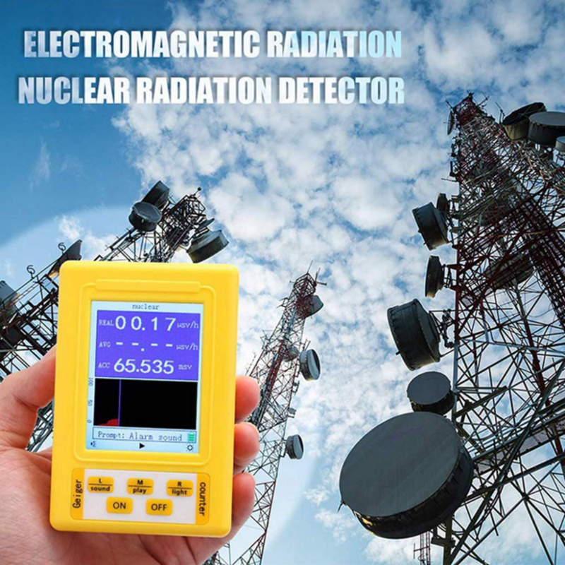 BR-9C 2 en 1, pantalla Digital de mano, Detector de radiación Nuclear electromagnética, contador EMF Geiger, probador de tipo completamente funcional