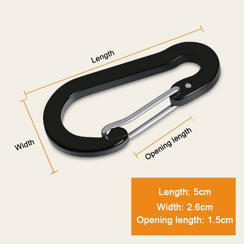 6pcs Lobster Clasp Buckle Keychian Mini Carabiners Outdoor Camping Hiking Buckles Alloy Spring Snap Hooks Keychains Tool Clips