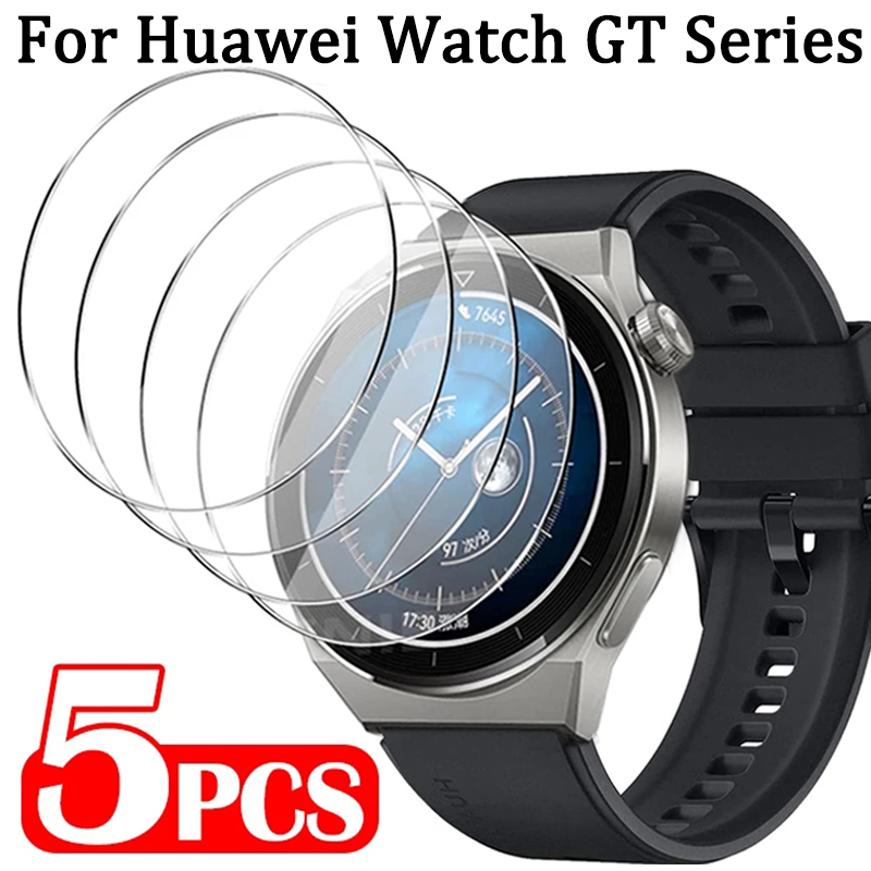 1-5 Stuks Gehard Glas Voor Huawei Horloge Gt 2 3 Gt2 Gt3 Pro 46Mm Gt Cyber Gt Runner Hd Clear Screen Protector Explosieveilige Film