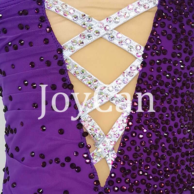 JoyCan Rhthmic гимнастические трико для девушек женщин Фиолетовый спандекс элегантная танцевальная одежда для соревнований