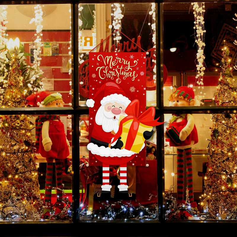 Natal Hanging Flag, Feliz Natal Decorações para Casa, Xmas Tree Ornamentos Suprimentos, Decoração Noel, 2023