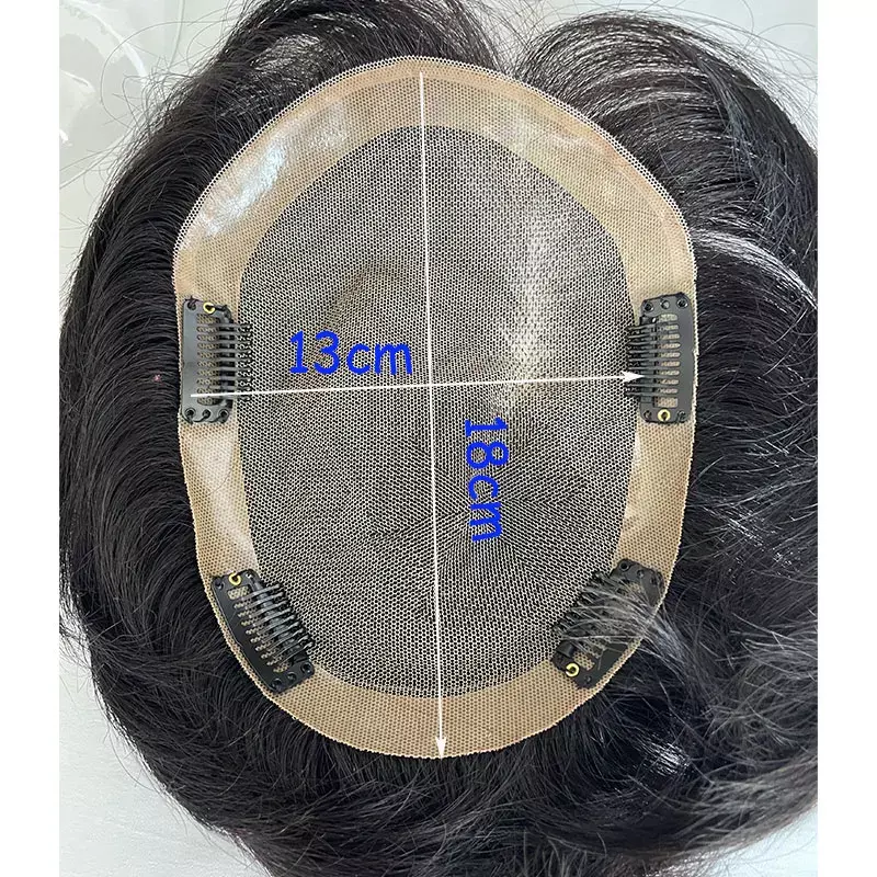 Human Hair Men's Toupee French Lace With NPU Around Base Men's Hair Systems Hairpiece 1B Color Mens Wig
