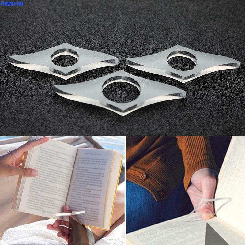 1PC Multi-function Acrylic Thumb Book Support Book Page Holder Book Thumb Holder Convenient Bookmark School Office Supplies