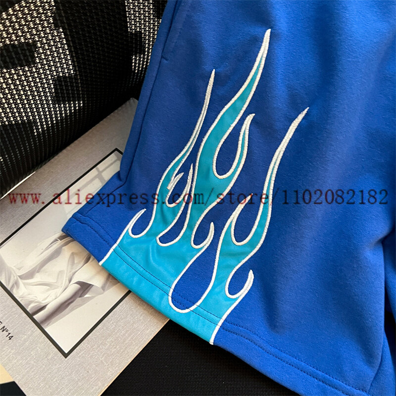 Шорты мужские/женские прямые с вышивкой и логотипом