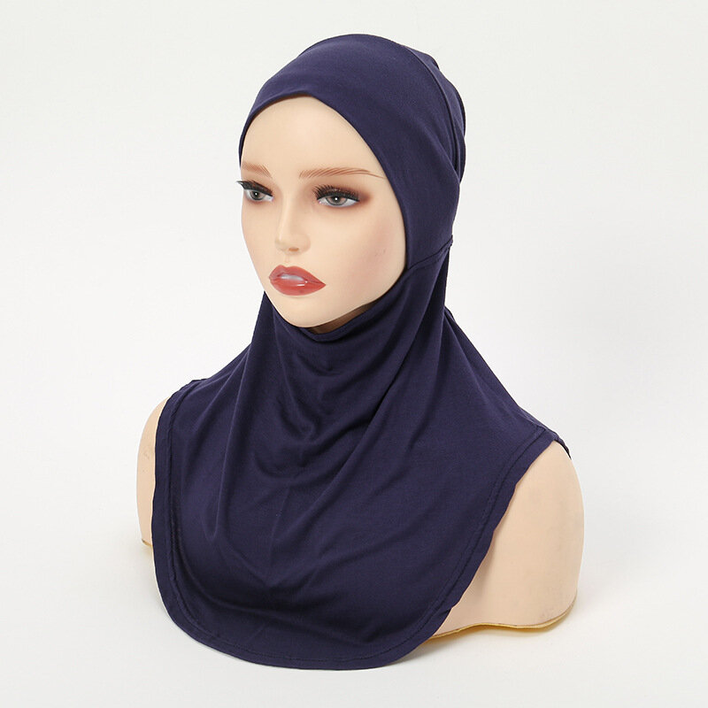 Женский хиджаб-тюрбан с полным покрытием, мусульманский шарф, арабский