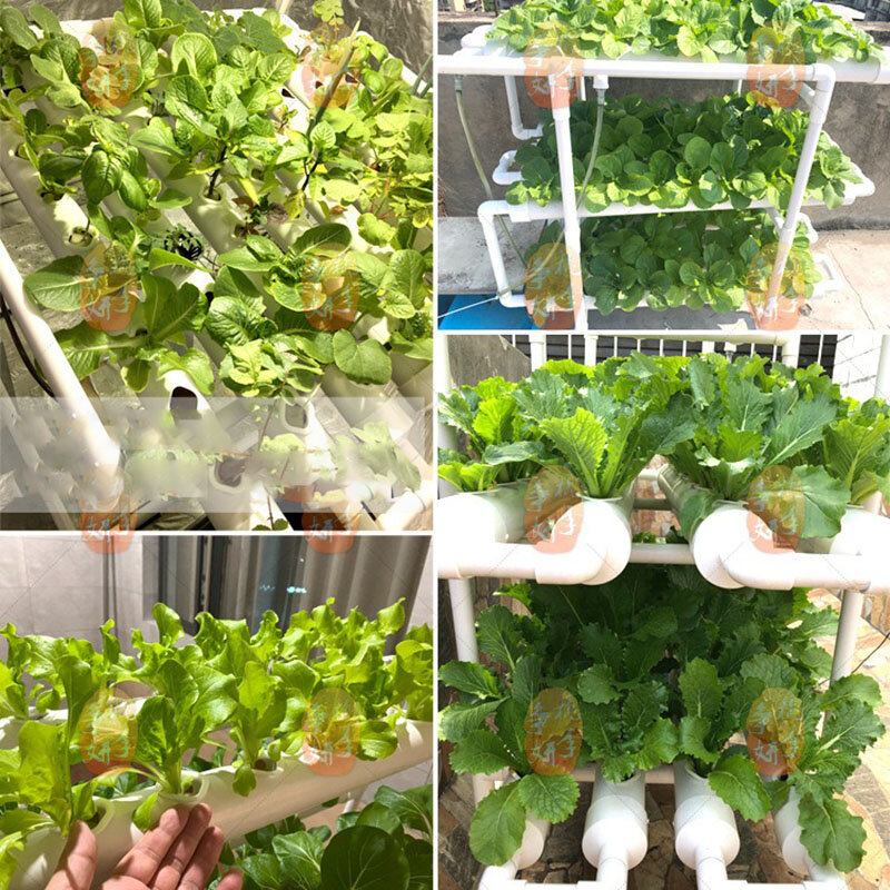 Smart Hydroponics Growing System Eight Pipe Vegetable Planting Equipment 72 Holes Vertical Garden Aerobic System Vertical System