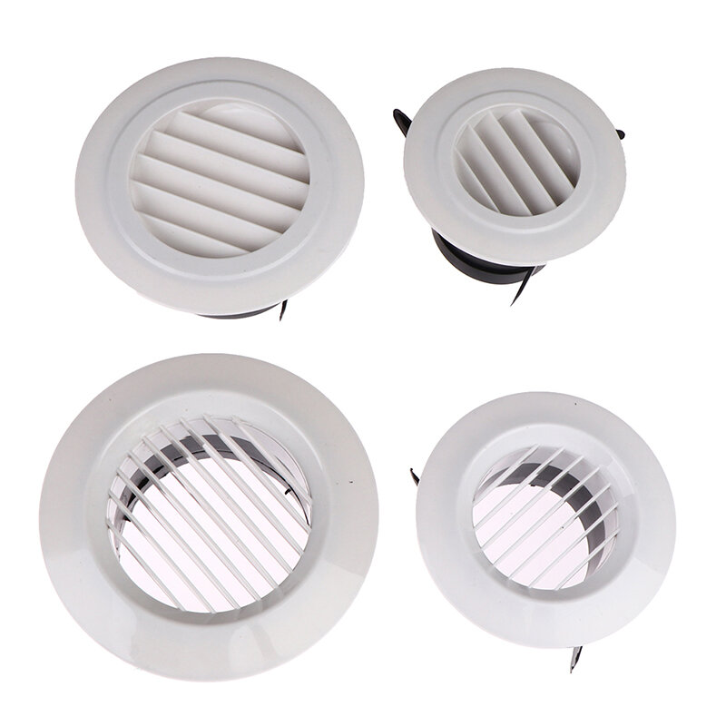 1PC Adjustable Air Ventilation Cover Round Ducting Ceiling Wall Hole Air Vent Grille Louver Kitchen Bath Air Outlet Fresh System